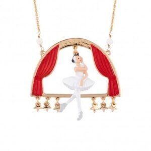 Les Nereides N2 White Swan Ballerina On Stage Long necklace